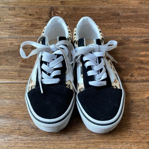 Vans Kids Old Skool Leopard Glitter Sneaker Sz 2.5 - Picture 10 of 10